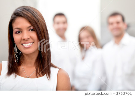 Business woman with a group 3753701
