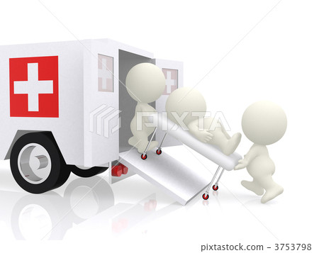 3D emercency ambulance 3753798