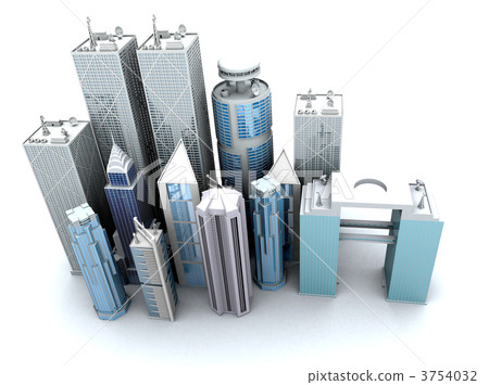 corporate buildings from a high angle 3754032