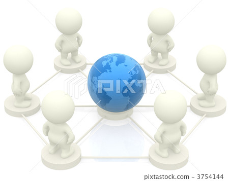 3D people networking 3D people networking 3754144