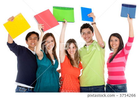 Happy group of students Happy group of students 3754266