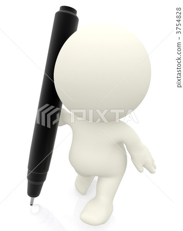 Writing with a pen 3754828