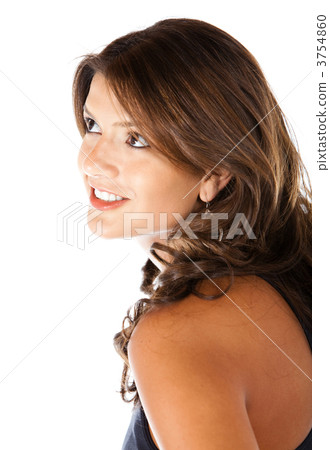 Thoughtful woman smiling Thoughtful woman smiling 3754860