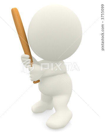 3D man ready to bat 3755099