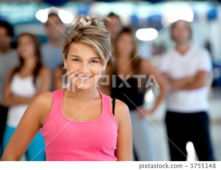 Gym woman portrait Gym woman portrait 3755148