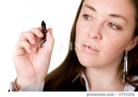 woman signing on the screen 3755291