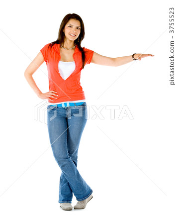 woman displaying something woman displaying something 3755523