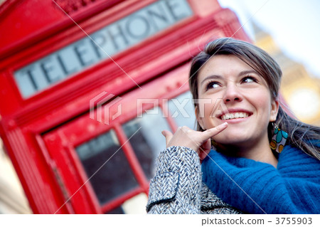 woman showing calling gesture woman showing calling gesture 3755903