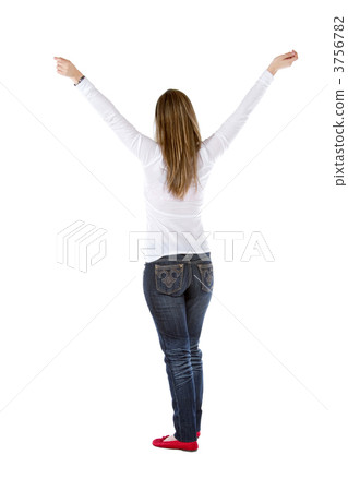 happy girl with arms up happy girl with arms up 3756782