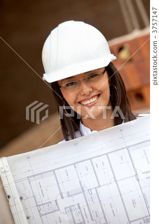 Engineer with a model Engineer with a model 3757147