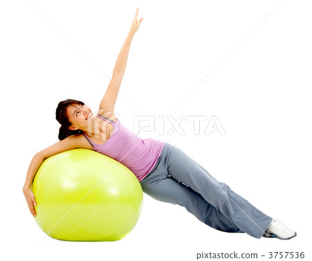 Fit woman exercising Fit woman exercising 3757536
