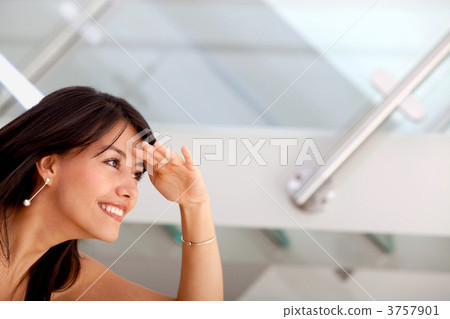 Business woman looking at the future Business woman looking at the future 3757901