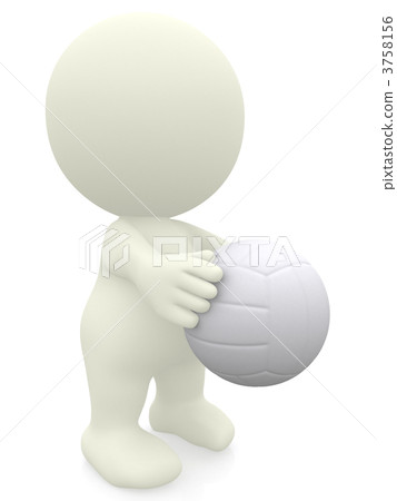 3D Volleyball player 3758156