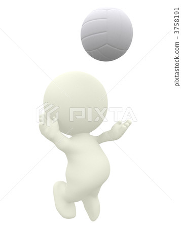 3D Volleyball player 3758191