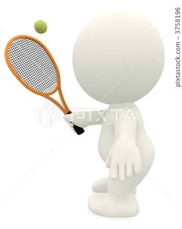 3D Tennis player 3758196
