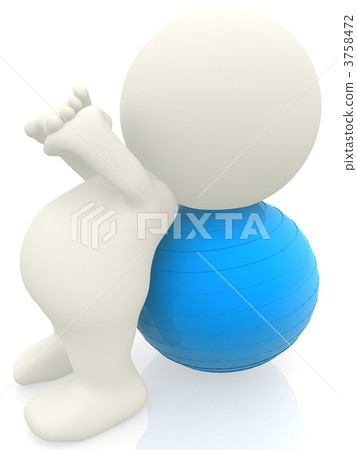 3D person doing pilates 3758472