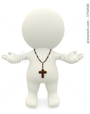 Religious 3D person Religious 3D person 3758480