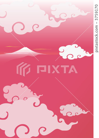 Fuji in the clouds (red / pink) Fuji in the clouds (red / pink) 3759170