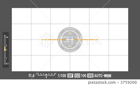 相機取景器黑色（帶網格） 3759200