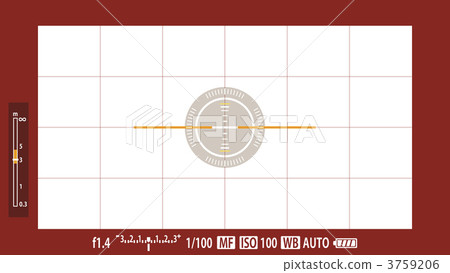 Camera finder red (with grid) - Stock Illustration [3759206] - PIXTA
