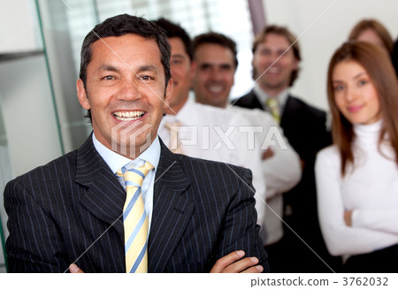 Business man with a group Business man with a group 3762032