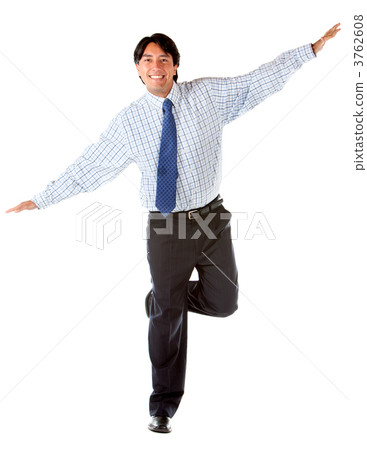 Business man keeping balance Business man keeping balance 3762608