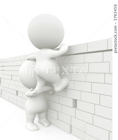 3D men jumping a wall 3763459