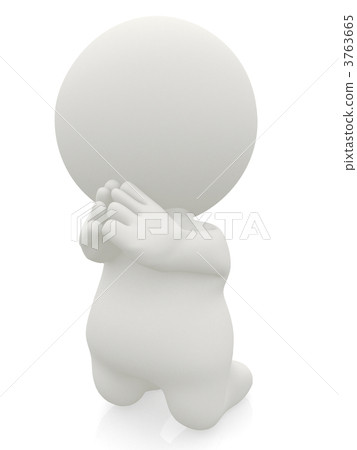 3D man praying 3D man praying 3763665
