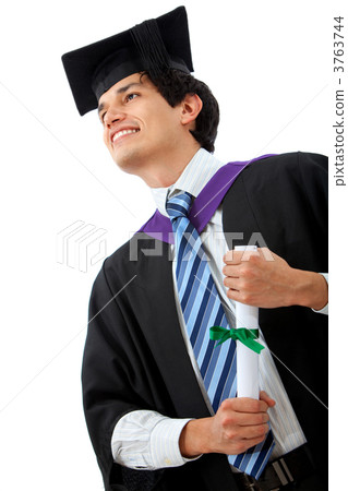 Pensive graduation man Pensive graduation man 3763744