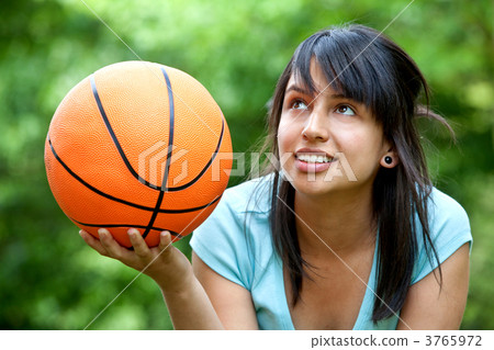 Girl with a basketball Girl with a basketball 3765972