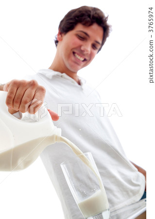Man serving milk Man serving milk 3765974