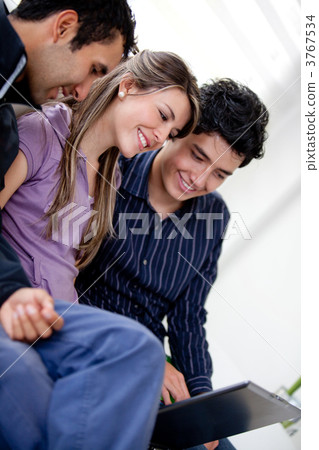 friends on a laptop computer 3767534