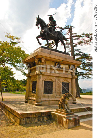 Masamune Date的馬雕像（仙台城/青葉縣青葉區，仙台市） 3769286