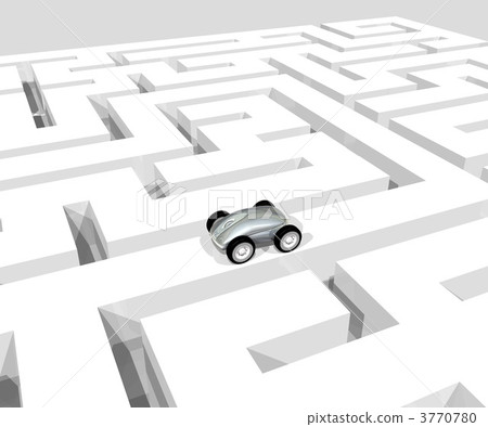 Mouse runs maze / PC operation 3770780