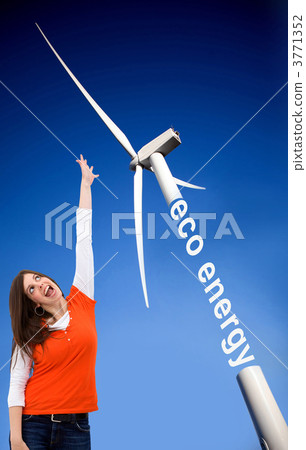 woman with a windmill woman with a windmill 3771352
