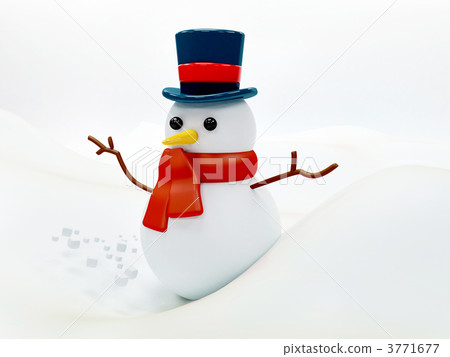 Snow man illustration 3771677