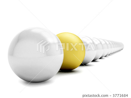 Gold and silver spheres Gold and silver spheres 3771684