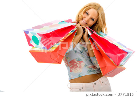 woman with shopping bags 3771815
