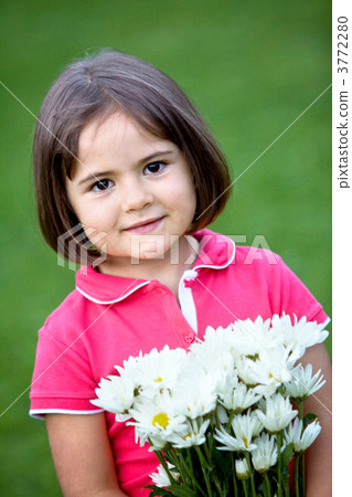 Girl with flowers 3772280