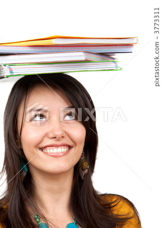 Female student with notebooks Female student with notebooks 3773311