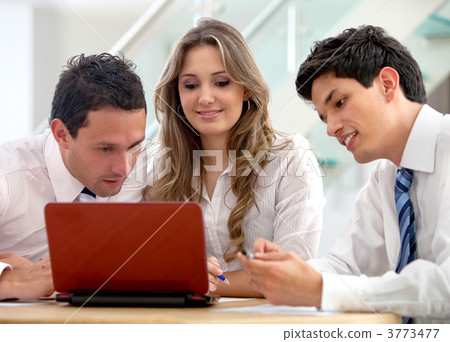 Business group with a laptop Business group with a laptop 3773477