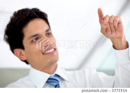 business man touching a screen 3773554