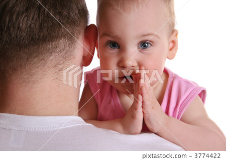 baby on father's shoulder baby on father's shoulder 3774422
