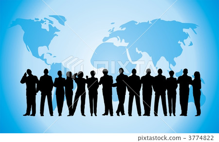 business crowd blue globe 3774822