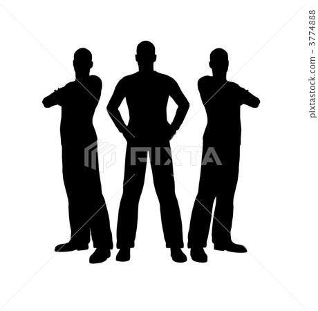three men silhouette 3774888