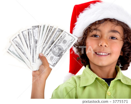 Christmas boy with money 3775571