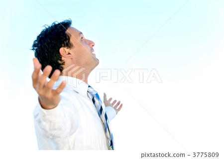 Business man with arms opened Business man with arms opened 3775809