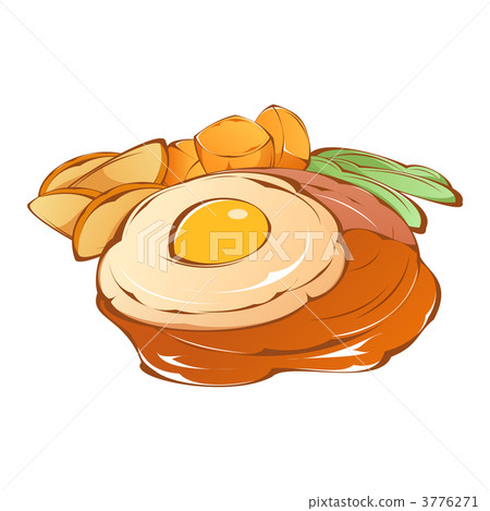 煎蛋漢堡牛排 3776271