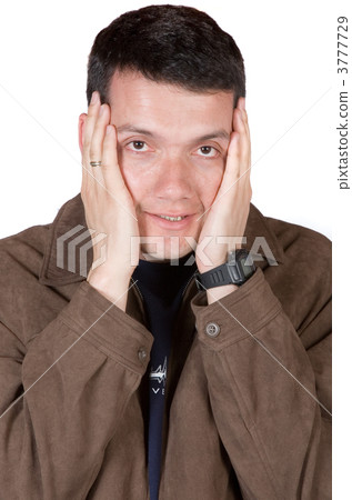 casual guy under stress 3777729