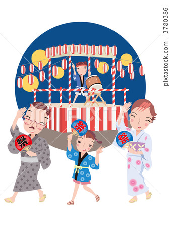 Bon dance with family 3780386